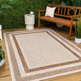 Dover Classic 3-Stripe Border Indoor/Outdoor Area Rug