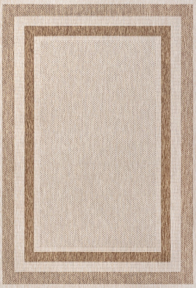 Dover Classic 3-Stripe Border Indoor/Outdoor Area Rug