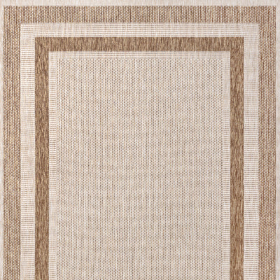 Dover Classic 3-Stripe Border Indoor/Outdoor Area Rug