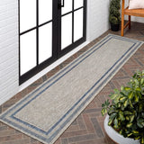 Dover Classic 3-Stripe Border Indoor/Outdoor Area Rug