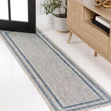 Dover Classic 3-Stripe Border Indoor/Outdoor Area Rug