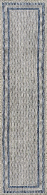 Dover Classic 3-Stripe Border Indoor/Outdoor Area Rug