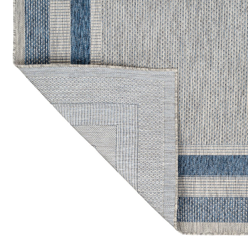 Dover Classic 3-Stripe Border Indoor/Outdoor Area Rug