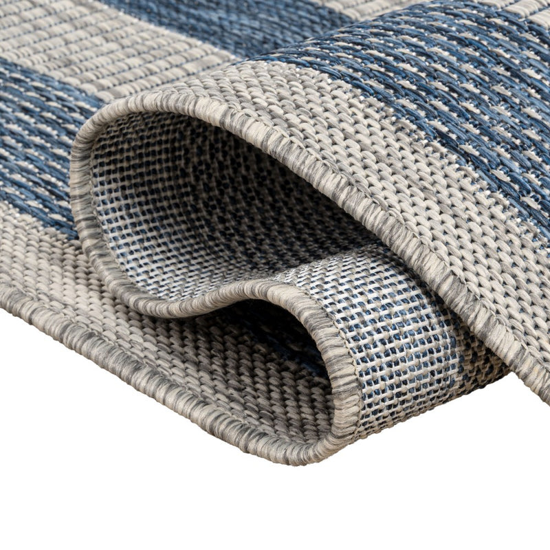 Dover Classic 3-Stripe Border Indoor/Outdoor Area Rug