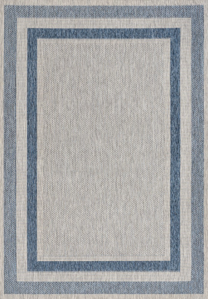 Dover Classic 3-Stripe Border Indoor/Outdoor Area Rug