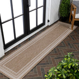 Lido Traditional Casual Pinstripe Border Area Rug
