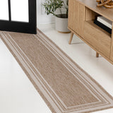 Lido Traditional Casual Pinstripe Border Area Rug