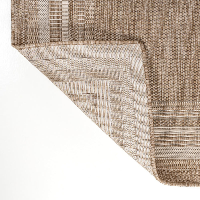 Lido Traditional Casual Pinstripe Border Area Rug