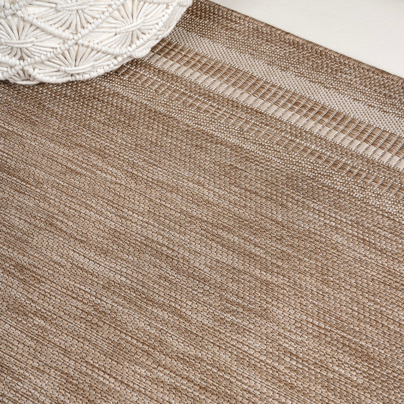 Lido Traditional Casual Pinstripe Border Area Rug
