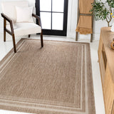 Lido Traditional Casual Pinstripe Border Area Rug