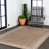 Lido Traditional Casual Pinstripe Border Area Rug