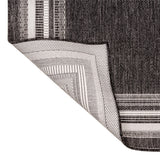 Lido Traditional Casual Pinstripe Border Area Rug