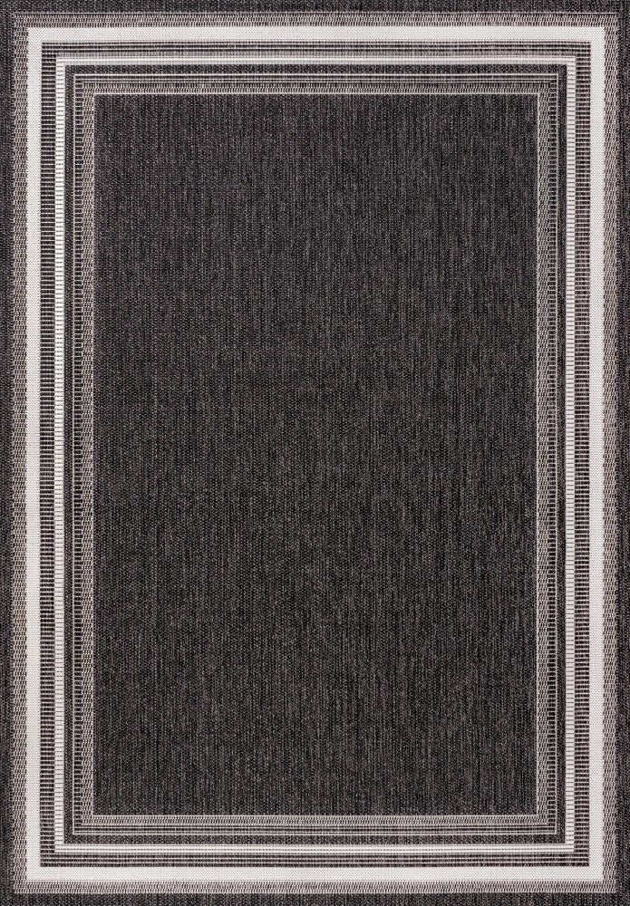 Lido Traditional Casual Pinstripe Border Area Rug