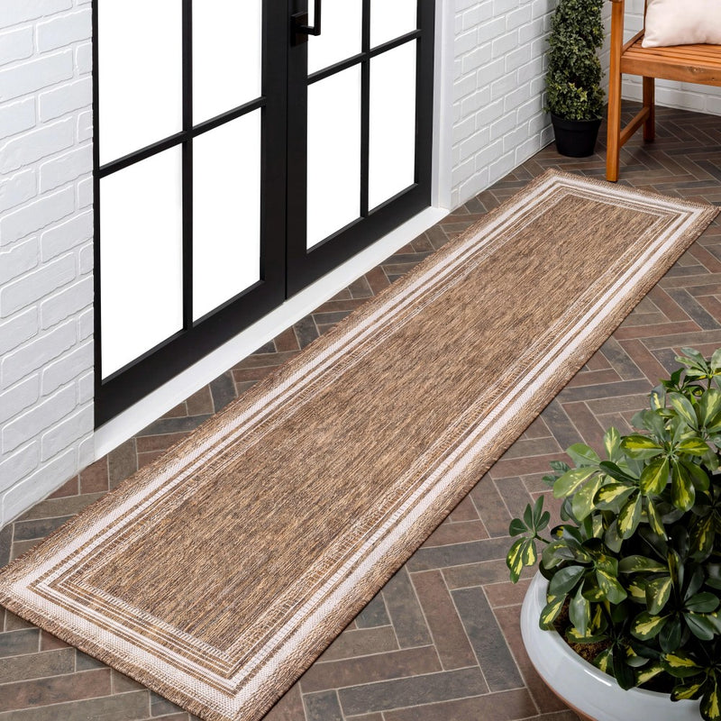 Lido Traditional Casual Pinstripe Border Area Rug