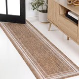 Lido Traditional Casual Pinstripe Border Area Rug