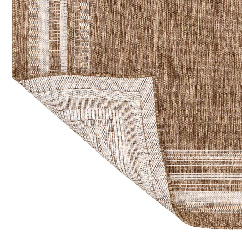 Lido Traditional Casual Pinstripe Border Area Rug