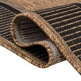 Lido Traditional Casual Pinstripe Border Area Rug
