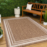 Lido Traditional Casual Pinstripe Border Area Rug