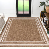 Lido Traditional Casual Pinstripe Border Area Rug