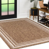 Lido Traditional Casual Pinstripe Border Area Rug