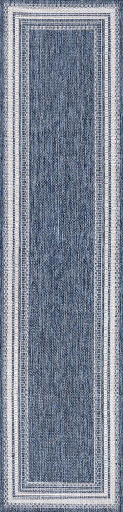 Lido Traditional Casual Pinstripe Border Area Rug