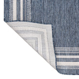Lido Traditional Casual Pinstripe Border Area Rug