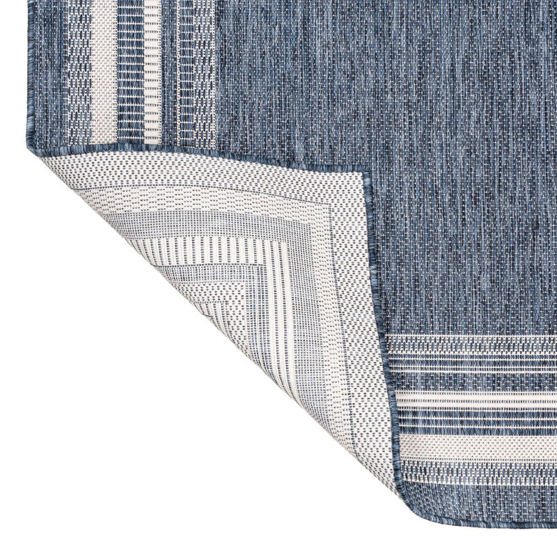 Lido Traditional Casual Pinstripe Border Area Rug