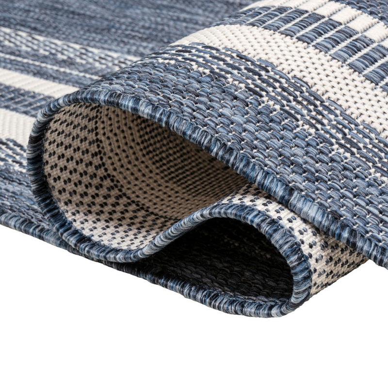 Lido Traditional Casual Pinstripe Border Area Rug