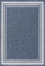 Lido Traditional Casual Pinstripe Border Area Rug