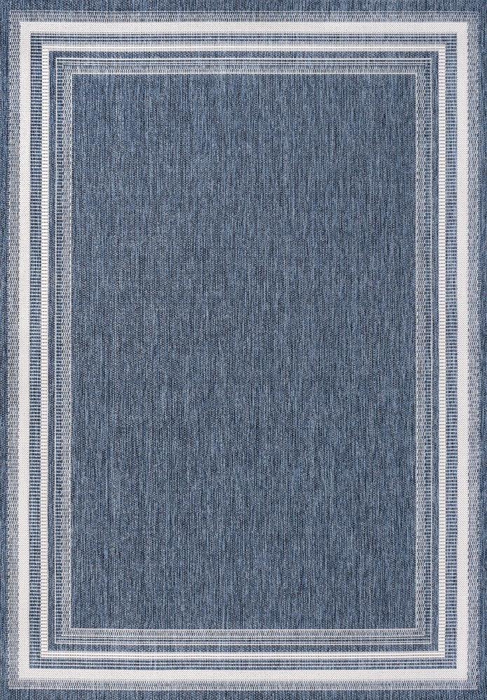 Lido Traditional Casual Pinstripe Border Area Rug