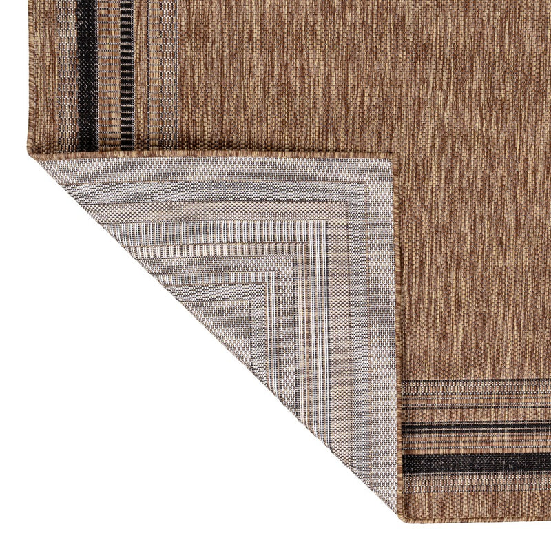 Lido Traditional Casual Pinstripe Border Area Rug