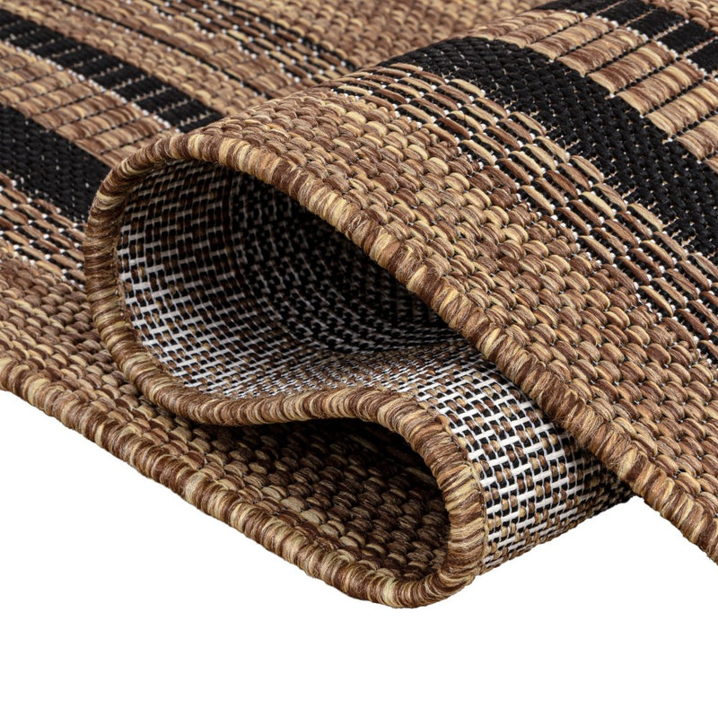 Lido Traditional Casual Pinstripe Border Area Rug