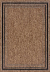 Lido Traditional Casual Pinstripe Border Area Rug