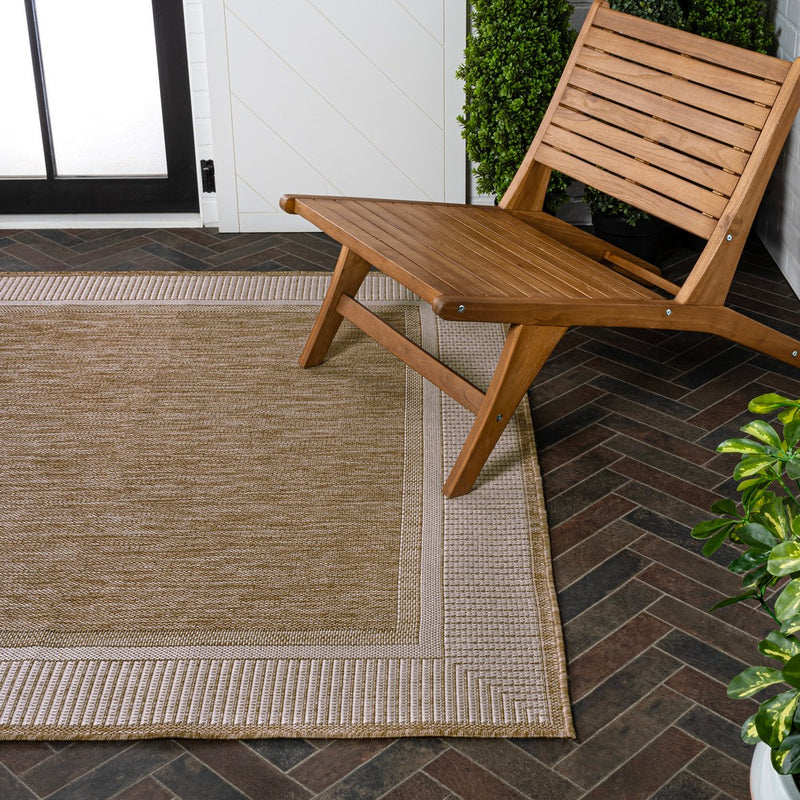 Hali Coastal Casual Wide Stripe Border Area Rug