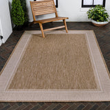 Hali Coastal Casual Wide Stripe Border Area Rug