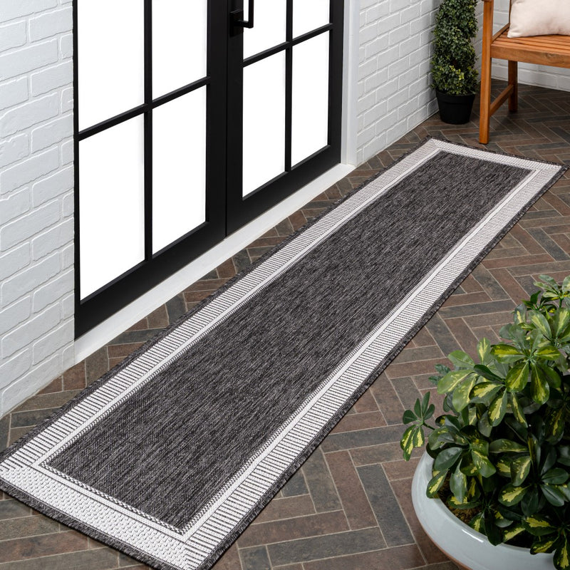 Hali Coastal Casual Wide Stripe Border Area Rug