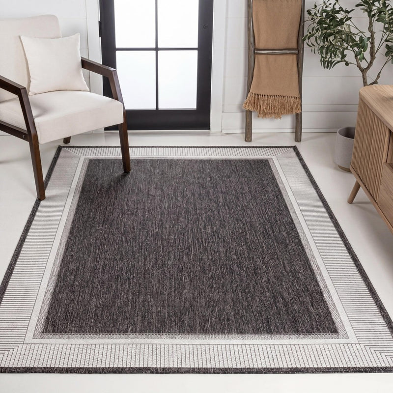 Hali Coastal Casual Wide Stripe Border Area Rug