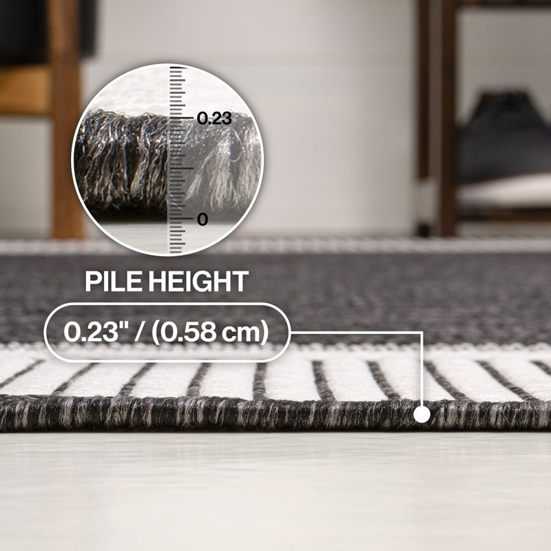 Hali Coastal Casual Wide Stripe Border Area Rug