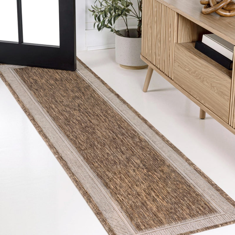 Hali Coastal Casual Wide Stripe Border Area Rug