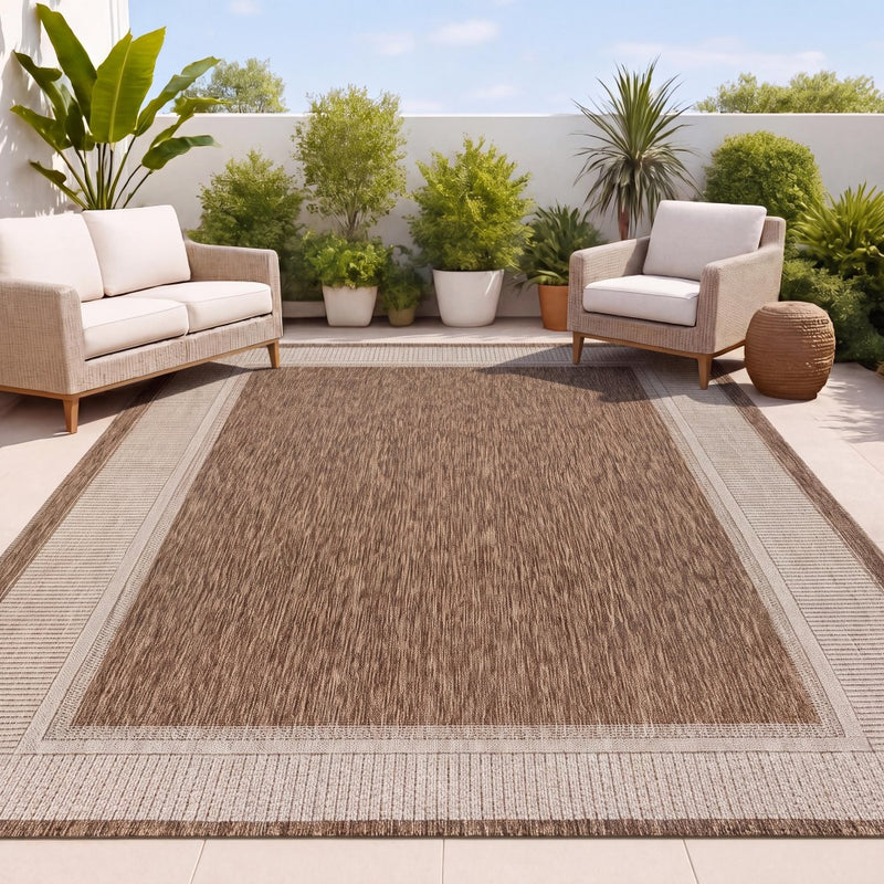 Hali Coastal Casual Wide Stripe Border Area Rug