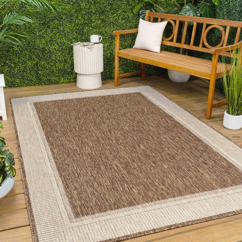 Hali Coastal Casual Wide Stripe Border Area Rug
