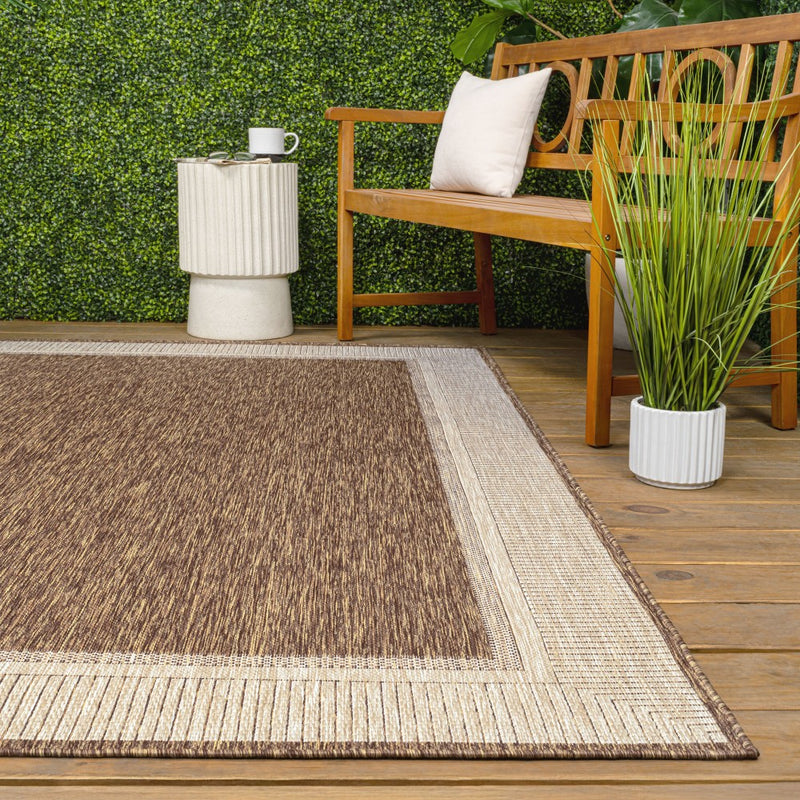 Hali Coastal Casual Wide Stripe Border Area Rug