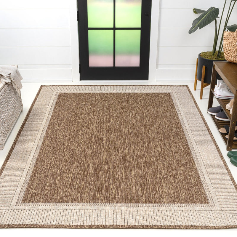 Hali Coastal Casual Wide Stripe Border Area Rug