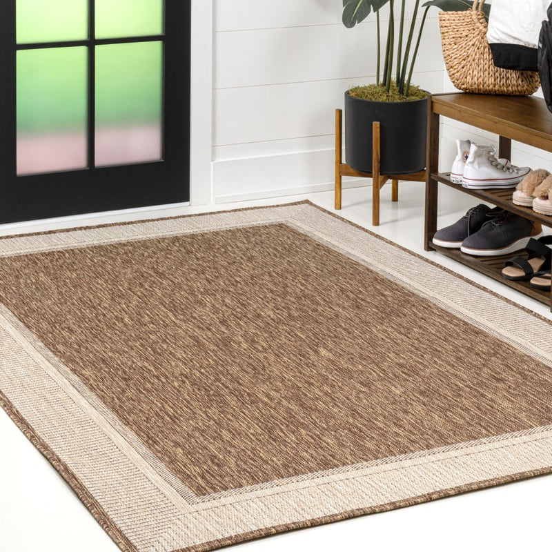 Hali Coastal Casual Wide Stripe Border Area Rug
