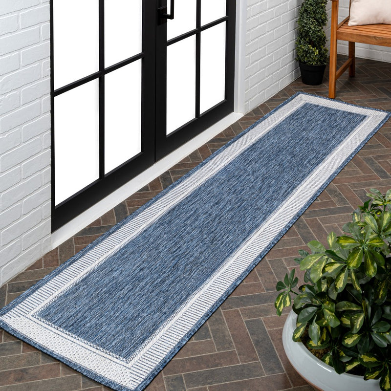 Hali Coastal Casual Wide Stripe Border Area Rug