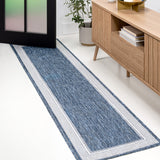 Hali Coastal Casual Wide Stripe Border Area Rug