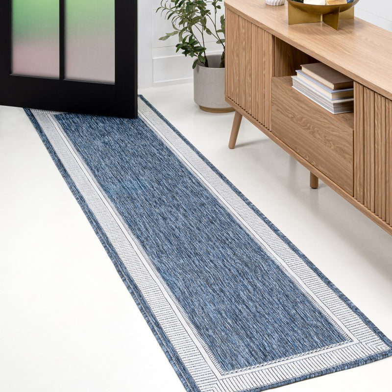 Hali Coastal Casual Wide Stripe Border Area Rug