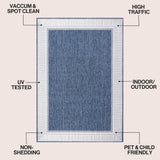 Hali Coastal Casual Wide Stripe Border Area Rug