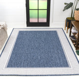 Hali Coastal Casual Wide Stripe Border Area Rug