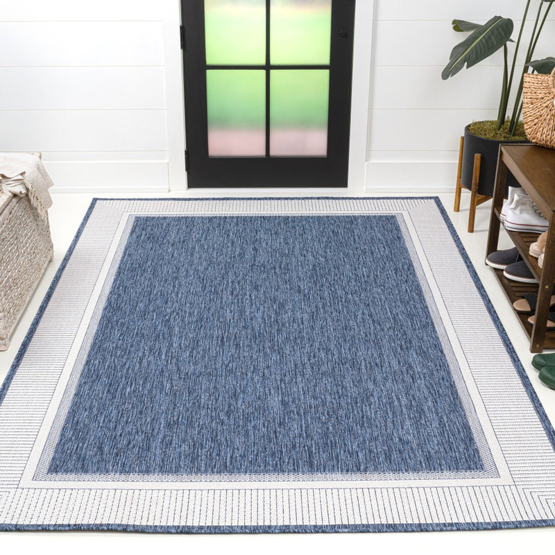 Hali Coastal Casual Wide Stripe Border Area Rug